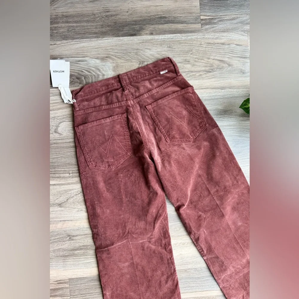 Mother Corduroy Mid Rise The Maven Ankle Pants‎ Hopscotch Aztec Brown NWT